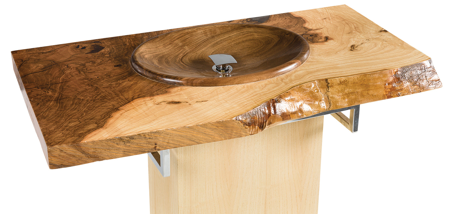 Bordplade til vask, asketræ