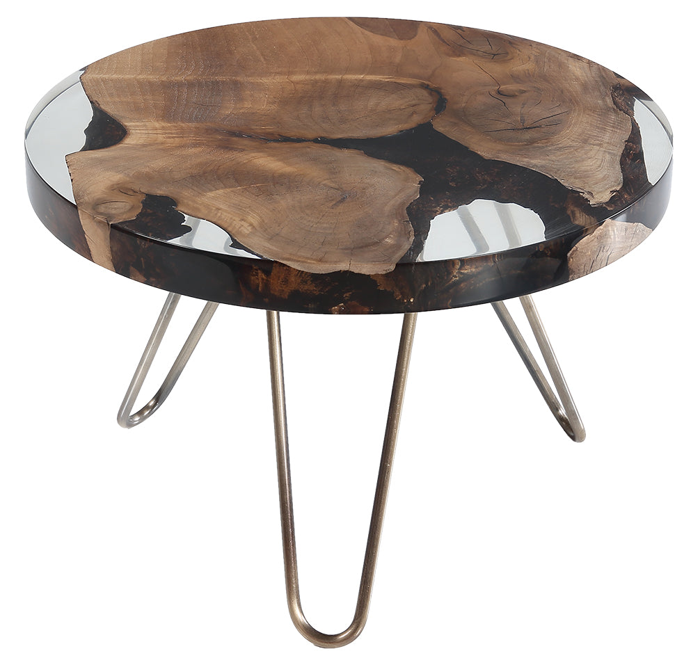 Epoxy rundt sidebord